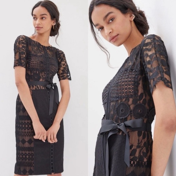 Anthropologie Dresses & Skirts - Anthropologie Beguile Byron Lars Carissima Sheath Dress Embroidered Lace